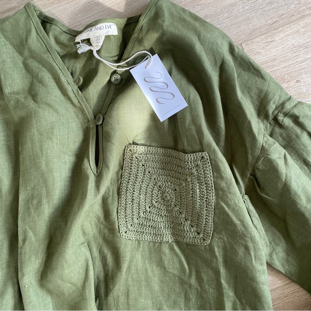 ✨LAST DAY✨ NWT Maurie and Eve All Yours Linen Blouse - Picture 4 of 8